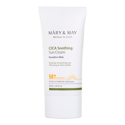 Успокаивающий солнцезащитный крем с центеллой Mary&May CICA Soothing Sun Cream SPF50+, 50 ml