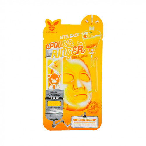 Тканевая маска для лица с витаминным комплексом Elizavecca Vita Deep Power Ringer