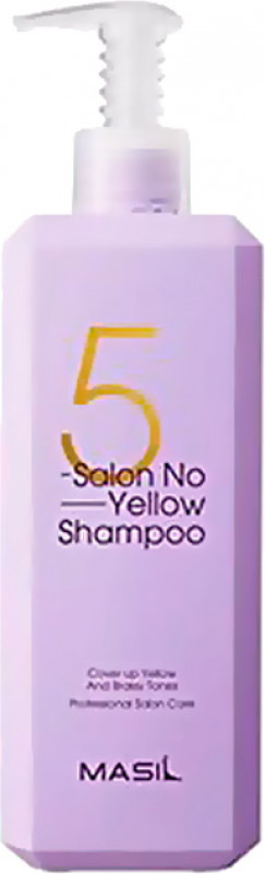 Masil Salon No Yellow Shampoo Тонирующий шампунь для осветленных волос, 500 мл