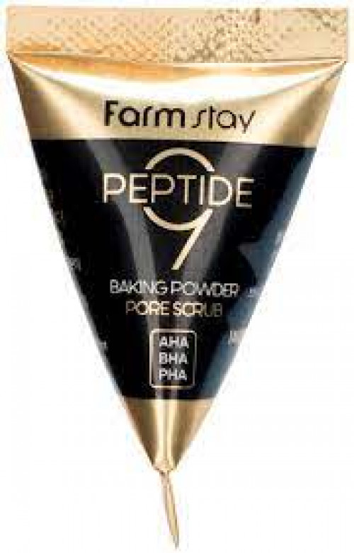 FARMSTAY Peptide 9 baking powder pore scrub - Скраб для лица с пептидами, 7 гр
