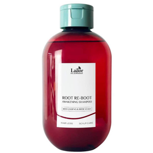 Шампунь против выпадения для сухих и тусклых волос Lador Root Re-boot awakening shampoo (red ginseng & beer yeast), 300 ml