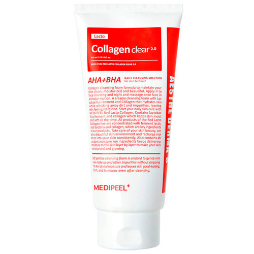 Очищающая кислотная пенка с коллагеном и пробиотиками Medi-Peel Red Lacto Collagen Clear версия 2.0, 300 мл