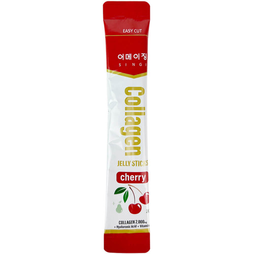 Желе коллагеновое с гиалуроновой кислотой (вишня) Singi collagen cherry jelly sticks 20 гр