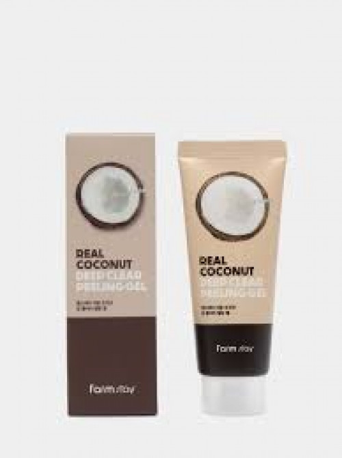 Farm stay пилинг скатка кокос real coconut deep clear peeling gel